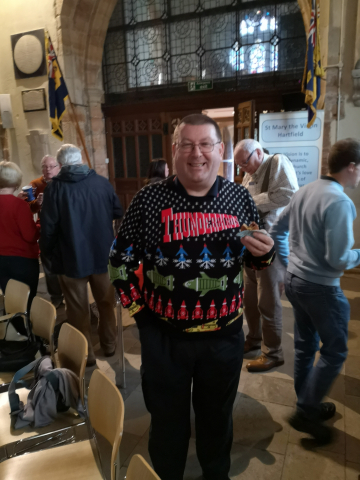 2019 12 mince pie Chris Small FAB Xmas jumper